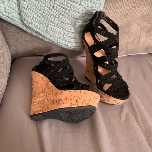 talisa perforated sneaker wedge